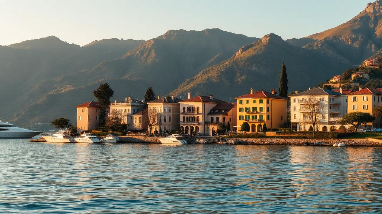 Houses with a lake view on Lake Como